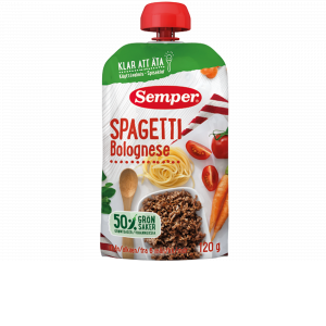 Spiseklar babymad m. spaghetti bolognese - ammenam
