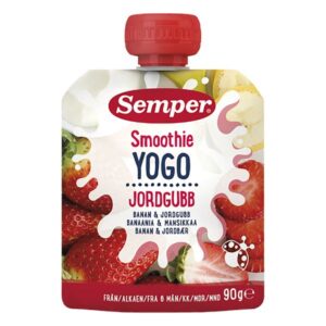 Semper smoothie med yoghurt, banan & jordbær - Ammenam.dk