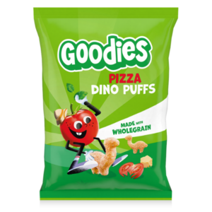 Goodies Dino puffer med pizzasmag - Ammenam.dk