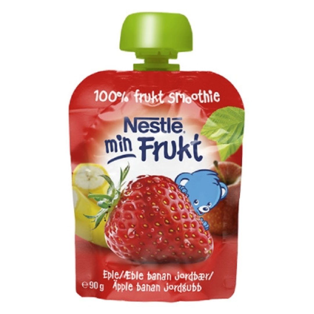 Nestlé min Frukt Æble Banan Jordbær - Ammenam.dk