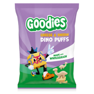 Goodies Dino puffs med oste- og løgsmag - Ammenam.dk