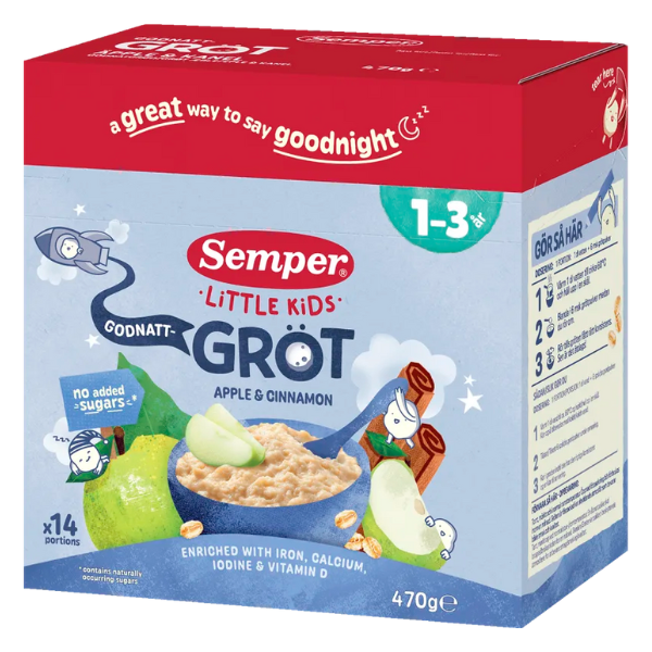 Semper Godnatgrød m. Æble & kanel 1-3 år - Ammenam.dk