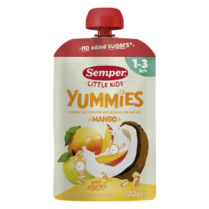 Semper Spiseklar Yummies Mango med havre og kokosmælk - Ammenam.dk