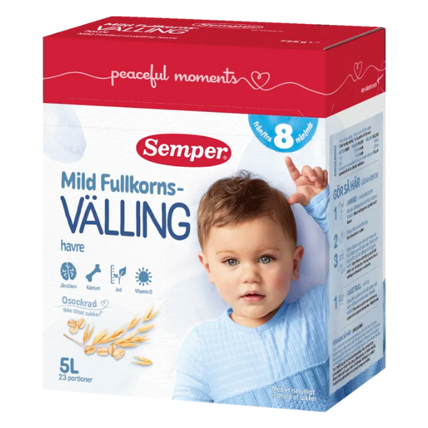 Semper Mild Fuldkornsvælling, 8 mdr.