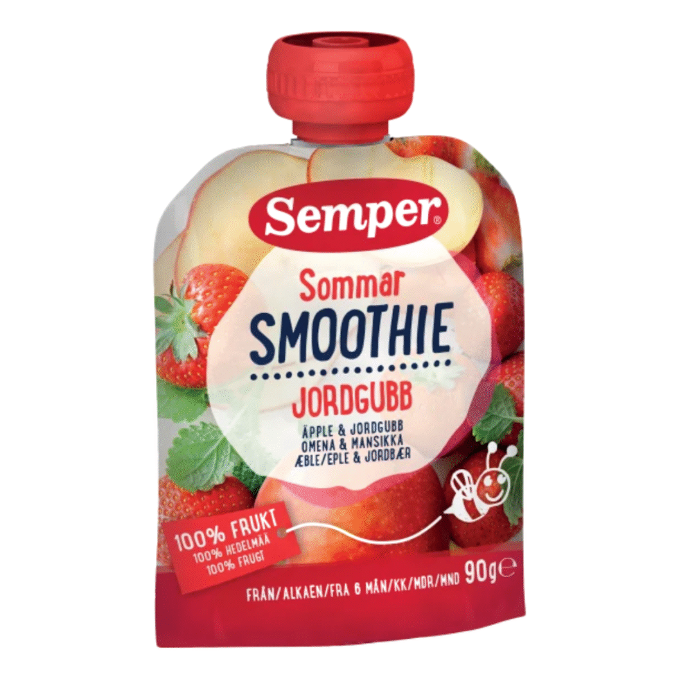Semper Sommer smoothie med æble og jordbær