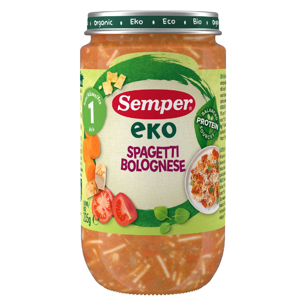 Semper økologisk  spaghetti bolognese fra 12 mdr