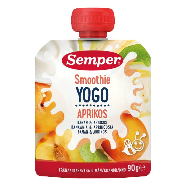 Semper smoothie med yoghurt, banan & abrikos